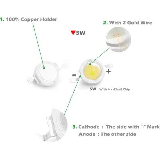 SMD 5W POWER LED Beyaz - 4