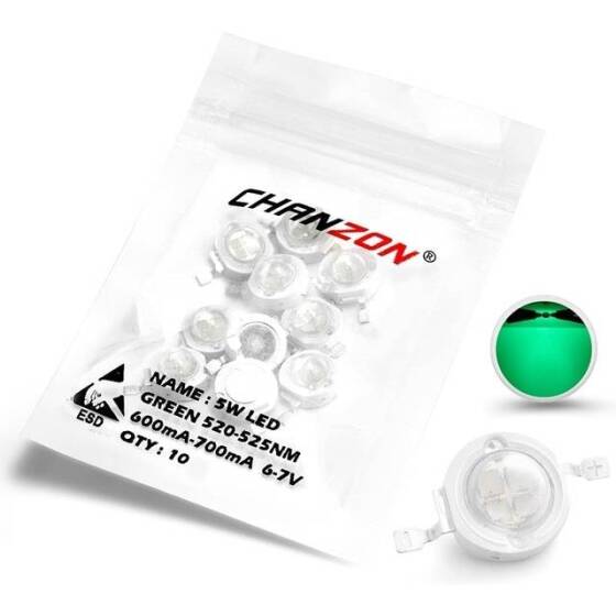 SMD 5W POWER LED Yeşil Çift Çipli - 1
