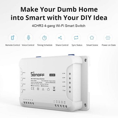 Sonoff 4CH R3 4 Kanal Akıllı Anahtar Desteği Google/Akıllı Ev Otomasyonu 10A - Sonoff 4CH R3'e yükseltildi - 3