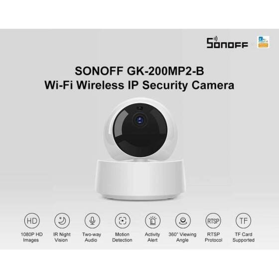 SONOFF GK-200MP2-B 1080P Akıllı Mini Wifi Kamera - UK Fişli - 8