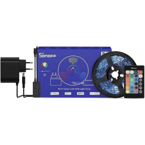 SONOFF L2 Lite-5M-EU RGB Akıllı Led Işık Şeridi IP20 Su Geçirmez - CR2032 Pilli Uzaktan Kumanda - 2
