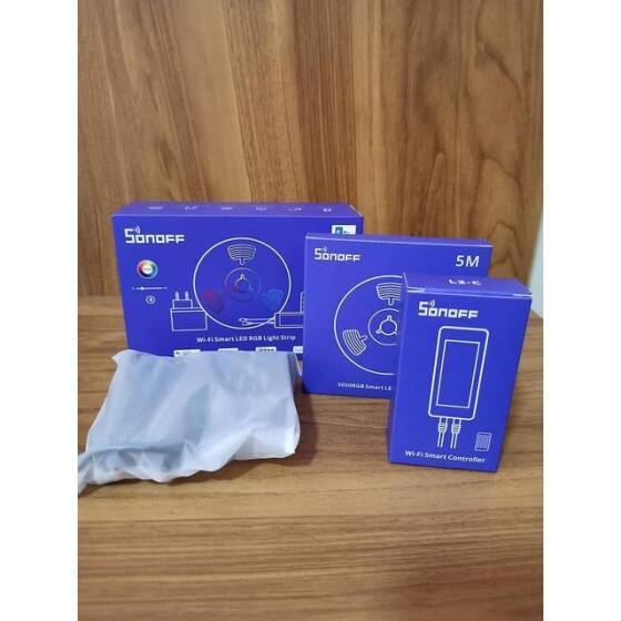 SONOFF L2 Lite-5M-EU RGB Akıllı Led Işık Şeridi IP20 Su Geçirmez - CR2032 Pilli Uzaktan Kumanda - 6