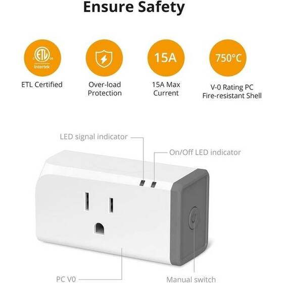 Sonoff S31 Lite Akıllı Ev Wifi Kablosuz Uzaktan Kumanda Zamanlama Güç Algılama Akıllı Soket US Plug - 3