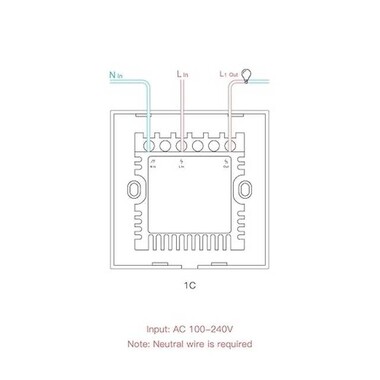 SONOFF T0UK1C-TX Wifi Dokunmatik Kablosuz Anahtar Akıllı Ev - 3