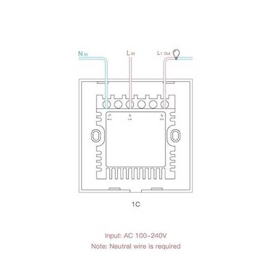 SONOFF T0UK1C-TX Wifi Dokunmatik Kablosuz Anahtar Akıllı Ev - 3