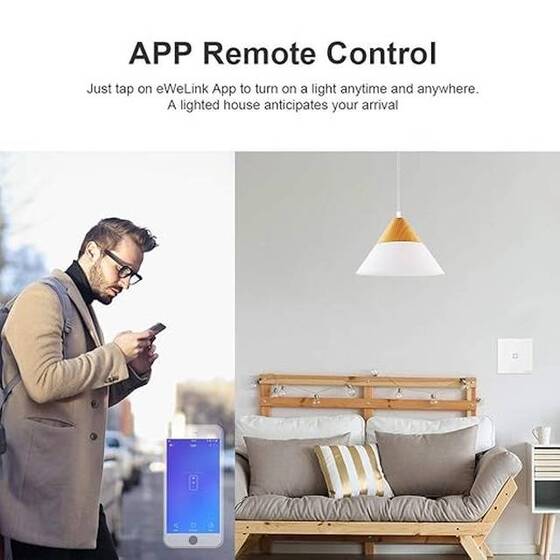 SONOFF T0UK1C-TX Wifi Dokunmatik Kablosuz Anahtar Akıllı Ev - 5