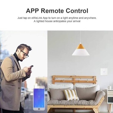 SONOFF T0UK1C-TX Wifi Dokunmatik Kablosuz Anahtar Akıllı Ev - 6