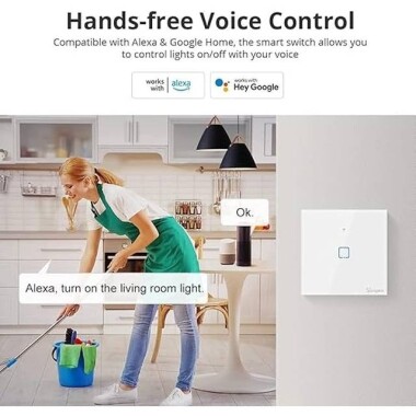 SONOFF T0US2C-TX Wifi Dokunmatik Kablosuz Anahtar Akıllı Ev - 6