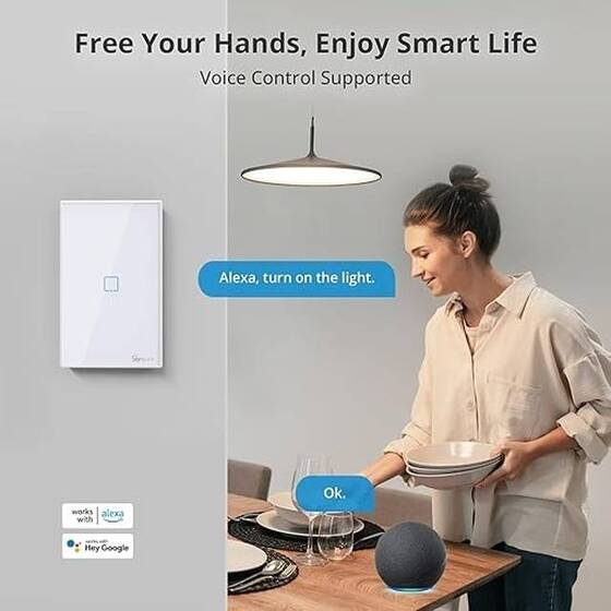 SONOFF T2US2C-TX Wifi Dokunmatik Kablosuz Anahtar Akıllı Ev - 7