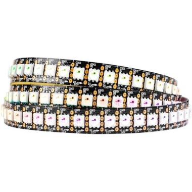 Su Geçirmez 12V WS2815 RGB5050 Siyah Esnek 1M SMD LED Şerit 144 LED/Metre IP30 - 1