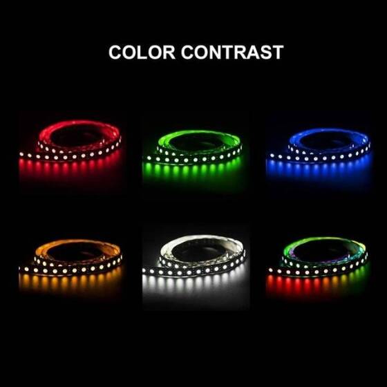Su Geçirmez 5V WS2812B RGB5050 Beyaz Esnek 1M SMD LED Şerit 100 LED/Metre IP30 - 2