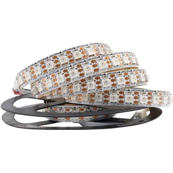 Su Geçirmez 5V WS2812B RGB5050 Beyaz SMD LED Şerit 30 LED/Metre Esnek 5 Metrelik Makara IP30 - 1
