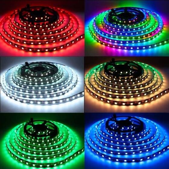 Su Geçirmez 5V WS2813B RGB5050 Siyah SMD LED Şerit 30 LED/Metre Esnek 5 Metrelik Makara IP30 - 4