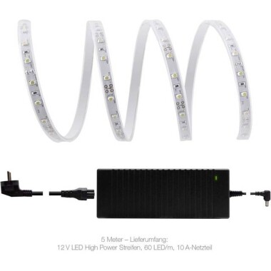 Su Geçirmez Beyaz 5730 12V SMD LED Şerit 60 LED/Metre Esnek 5 Metrelik Makara - 2