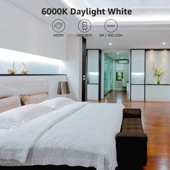 Su Geçirmez Sarı 2835 12V SMD LED Şerit 60 LED/Metre Esnek 5 Metrelik Makara - 2