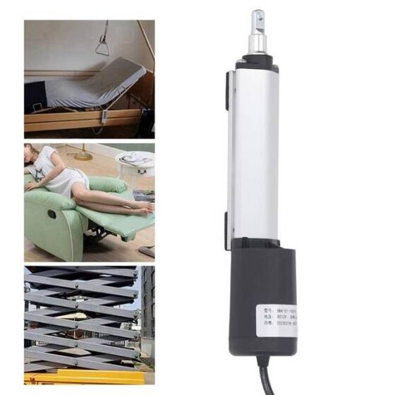 Su geçirmez Strok Uzunluğu 250 mm 12 mm/S 1100N DC 24V Lineer Aktüatör Yüksek İtme Teleskopik Çubuk - 4