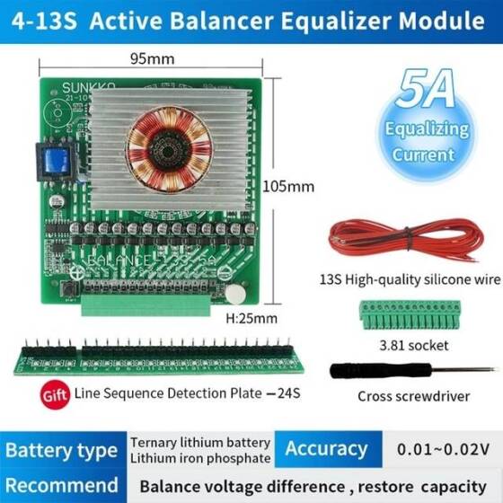 SUNKKO 4S 5A Aktif Dengeleyici Ekolayzer Modülü - 2