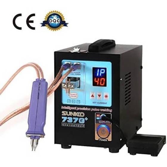 SUNKKO 737G Çift Darbeli Çift Ekran Pilli Nokta Kaynak Makinesi US Fişli 110V - 4
