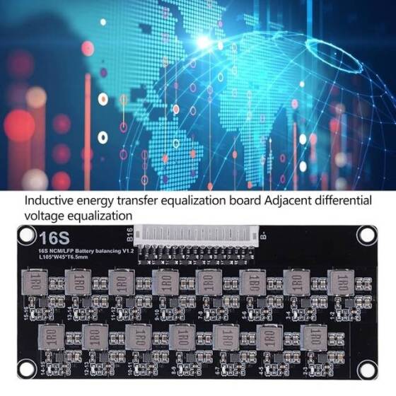 SUNKKO BAL-5616 2S~16S Pil Dengeleyici Dengeleyici, 5A Eşitleme Akımı ve LCD Ekranlı AU Fişli - 3