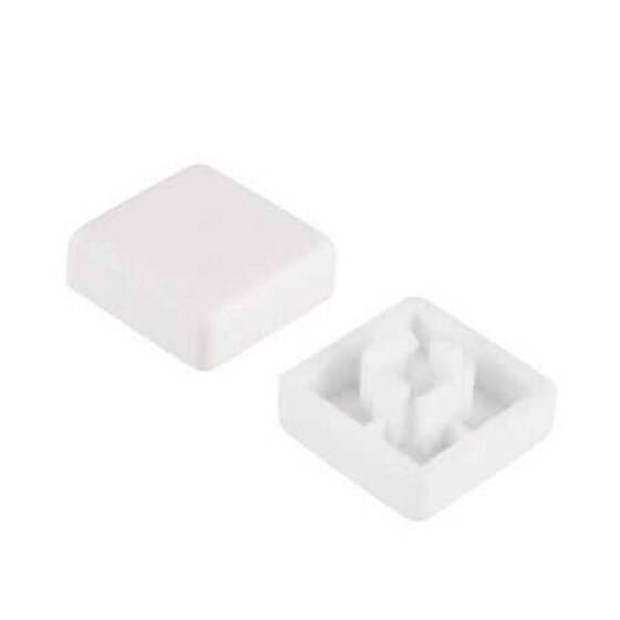 Tact Switch Kapağı Kare Beyaz - 10x10x5mm - 1