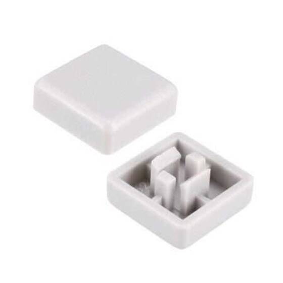 Tact Switch Kapağı Kare Gri - 10x10x5mm - 1