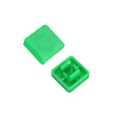 Tact Switch Kapağı Kare Yeşil - 10x10x5mm - 1