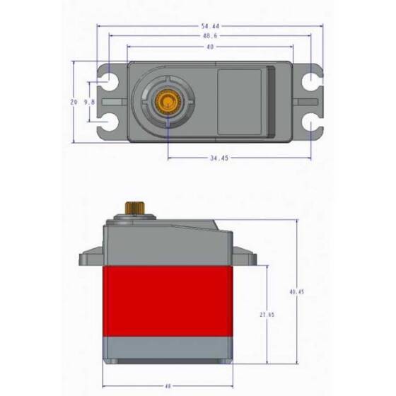 TD-8120MG 20KG Su Geçirmez Dijital Servo Motor - 3