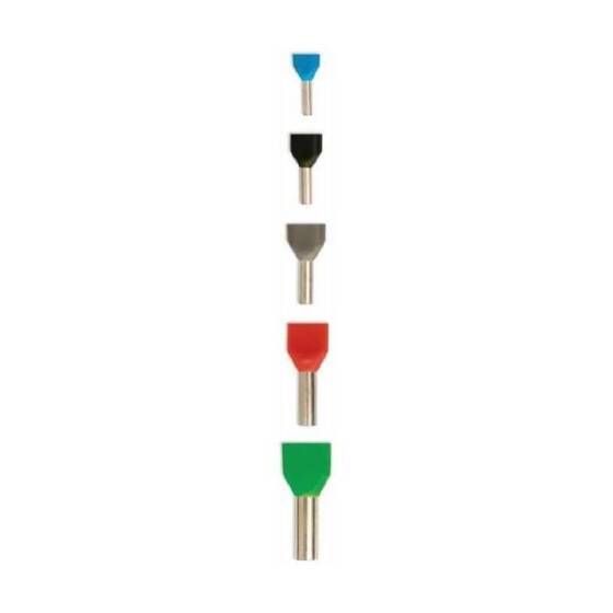 TE4012 8 mm Turuncu İzoleli Çift Girişli Yüksük - 10 Adet - 1