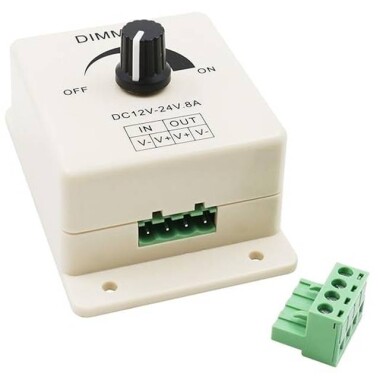 Tek Şerit Led İçin 12V-24V 8A Ayarlanabilir Manuel Düğme Ayar Anahtarı - 3