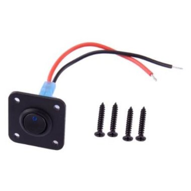 Tekli ON-OFF Mavi Nokta Işıklı Anahtar Switch Panel 12V-24V - Görsu Elektronik