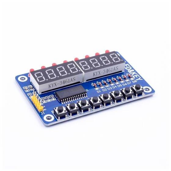 TM1638 Modülü Anahtar Ekran AVR Arduino 8-Bit Dijital LED Kartı - 2