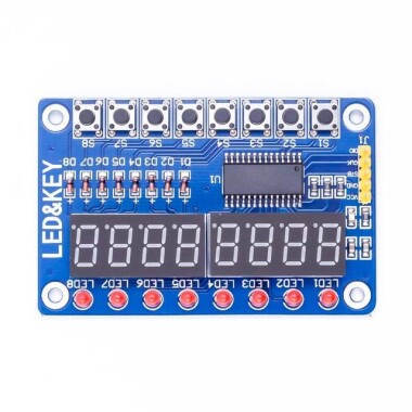 TM1638 Modülü Anahtar Ekran AVR Arduino 8-Bit Dijital LED Kartı - 4