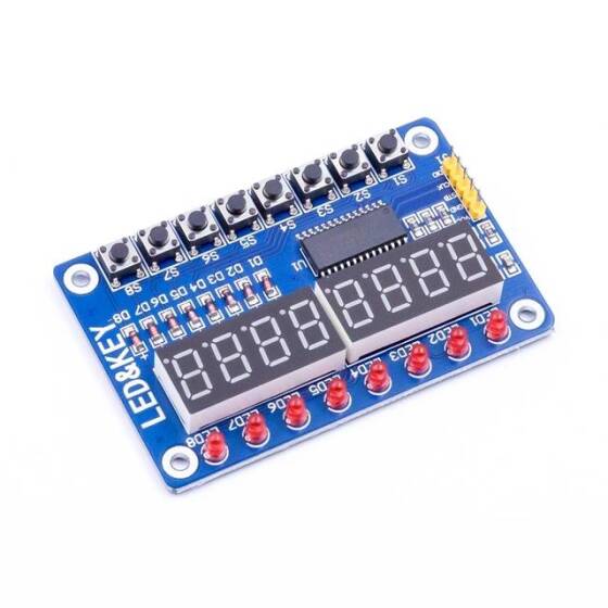 TM1638 Modülü Anahtar Ekran AVR Arduino 8-Bit Dijital LED Kartı - 8