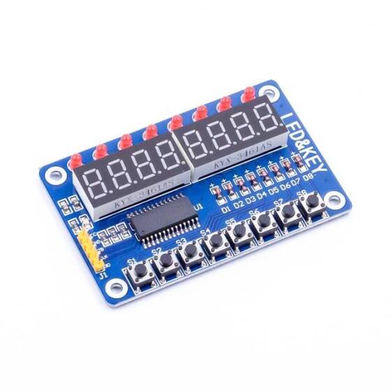 TM1638 Modülü Anahtar Ekran AVR Arduino 8-Bit Dijital LED Kartı - 10