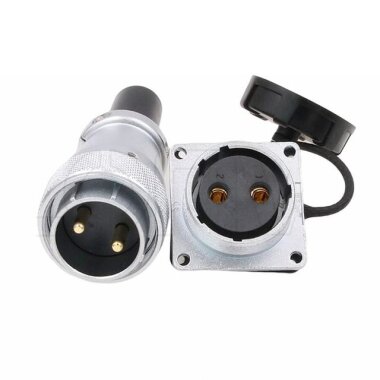 TPWS24 2 Pin 24mm Su Geçirmez Konnektör Takımı - Görsu Elektronik