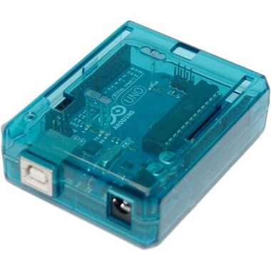 Arduino UNO R3 Şeffaf Beyaz ABS Plastik Kutu - 1