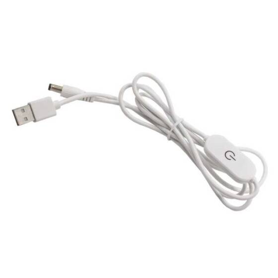 USB - 5.5x2.5mm Dokunmatik On-Off 150cm Anahtarlı Dönüştürücü Kablo - 1