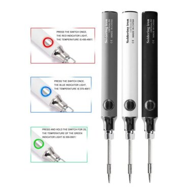 USB 5V 8W USB Gri Kalem Havya Seti - Sıcaklık Ayarlı Mod Seçimli - 3