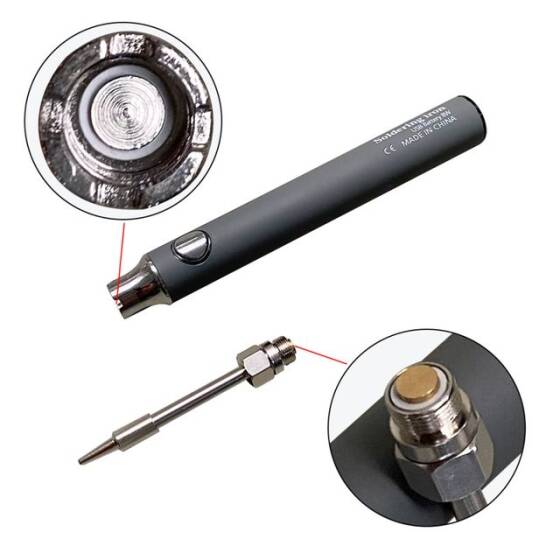 USB 5V 8W USB Gri Kalem Havya Seti - Sıcaklık Ayarlı Mod Seçimli - 4