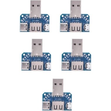 USB Adaptör Kartı Erkek - Dişi Adaptör Mikro USB/Type-C Arayüzü 4P 2.54mm - 2