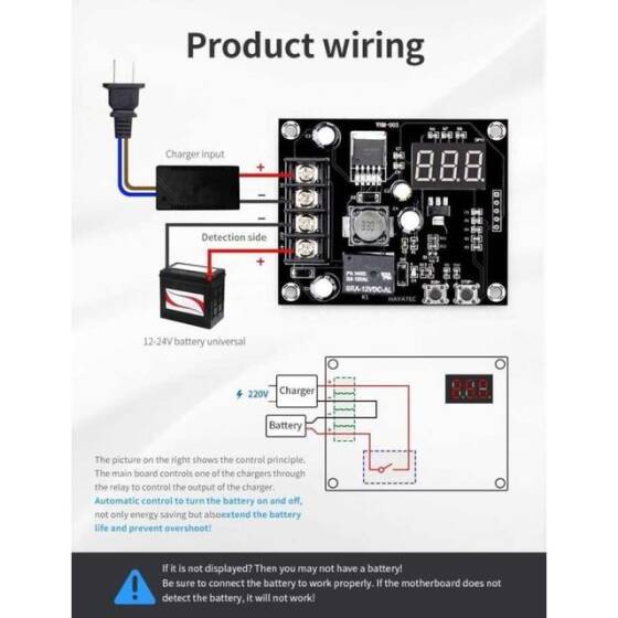 VHM-003 12-24V Lityum Pil - Akü Şarj Kontrol Devresi - 4