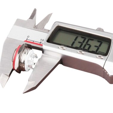 WD16C1 Pin-P1-E 16mm Düz Yaylı Işıklı Metal Buton - Sarı - 2