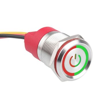 WD19T-P1-EC 19mm Dokunmatik Touch Metal Buton - Çift Renk - WDELE