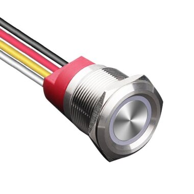 WD22T-P1-E 22mm Dokunmatik Touch Metal Buton - Beyaz - WDELE