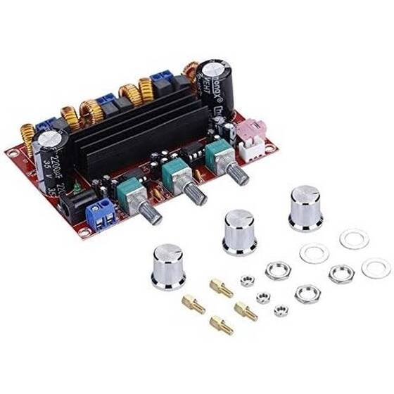 XH-M139 2.1 Kanal Dijital Güç Amplifikatörü Kartı 12V-24V Geniş Gerilim TPA3116D2 2x50W 100W Sensör - 1