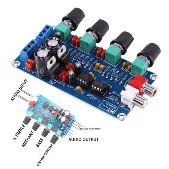 XH-M164 AC 12-24V 4 Kanal Equalizer - Ekolayzer Modülü - 2