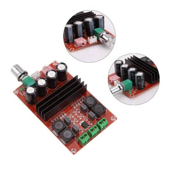 XH-M190 Tüp Dijital Ses Kartı TDA3116D2 Güç Ses Amp 2.0 Sınıf D-Stereo HIFI Amplifikatör DC 12-24V 2x100W - 6