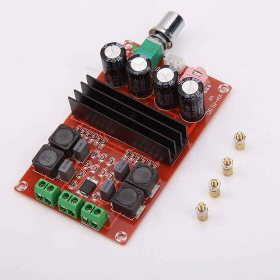 XH-M190 Tüp Dijital Ses Kartı TDA3116D2 Güç Ses Amp 2.0 Sınıf D-Stereo HIFI Amplifikatör DC 12-24V 2x100W - 12