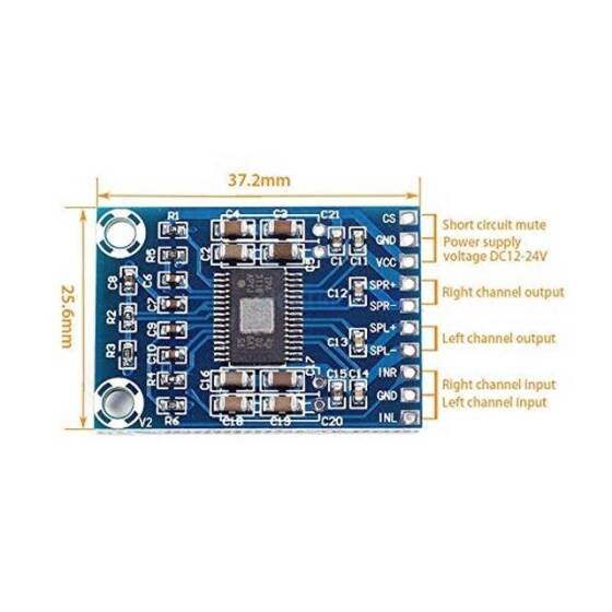 XH-M562 TPA3116D2 50W+50W Çift Kanallı Mini Dijital Amplifikatör D-Sınıfı Amplifikatör - 2