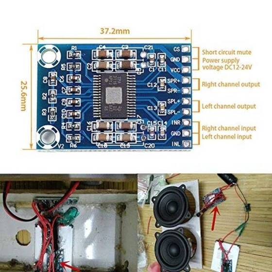 XH-M562 TPA3116D2 50W+50W Çift Kanallı Mini Dijital Amplifikatör D-Sınıfı Amplifikatör - 4